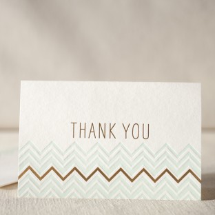 Chevron Thank You letterpress and foil cards
