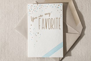 You Are My Favorite letterpress and foil card 2