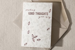 Good Thoughts letterpress and foil card