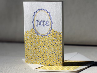 Bebe Flowers letterpress card
