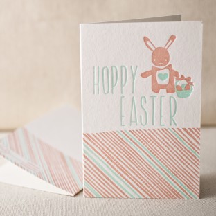 Hoppy easter letterpress card