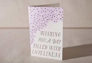 Loveliness letterpress and foil card