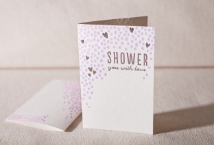 Love Shower letterpress and foil card
