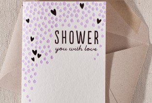 Love Shower letterpress and foil card 2