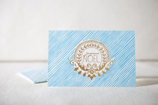Joyeux Noel letterpress and foil cards