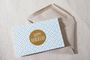 Happy Hanukkah letterpress and foil cards 2