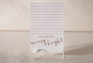 Merry Dash foil stamped flat cards
