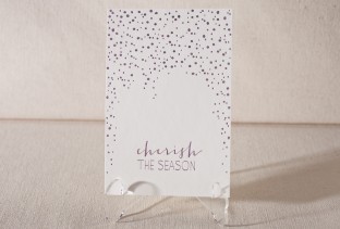 Cherish The Season foil stamped flat cards