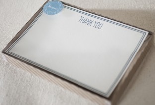 Khaki letterpress cards