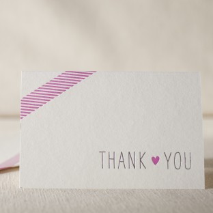 Thank You Heart letterpress and foil cards