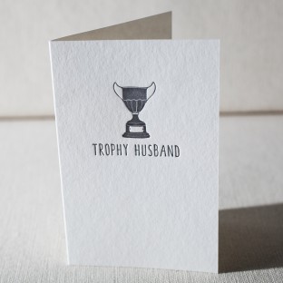 Trophy Husband letterpress card