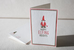 Elfing letterpress cards