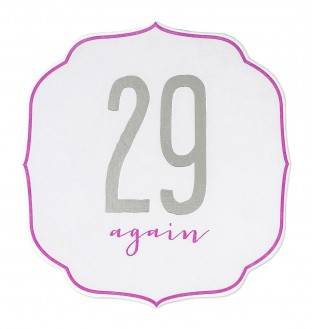 29 again letterpress + foil stamped coasters from Smock