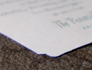 photo of Chablais custom letterpress sample