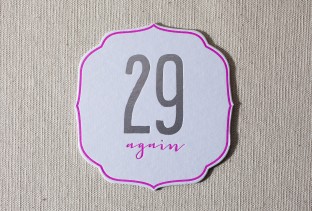 29 Birthday letterpress and foil coasters