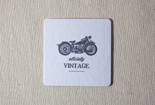 Vintage letterpress coasters