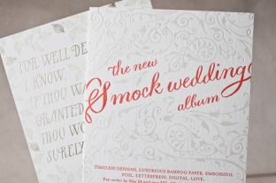 Smock letterpress printed and foil stamped these invitations for the 2013 national staitonery show