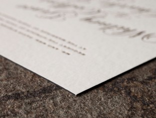 Spence custom letterpress sample