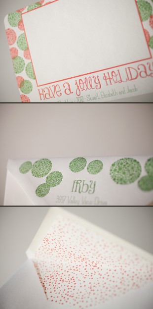 Colorful custom holiday cards by Smock