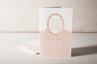 Flower Girl letterpress and foil card