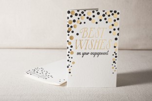 Engagement Wishes letterpress and foil card
