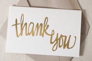 Script 2 foil stamped cards with envelope