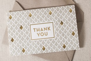 Marav letterpress and foil cards with envelope