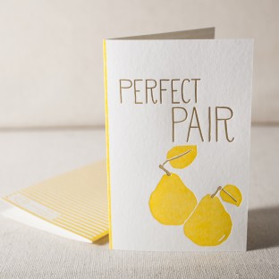 Pair letterpress and foil card