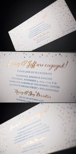 Celebratory Smock Engagement Announcements