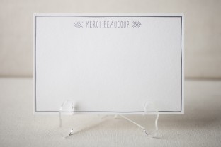 Merci Beaucoup silver foil stamped inspire flats from Smock