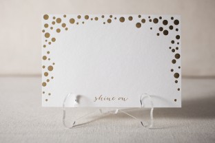 Social foil stamped cards