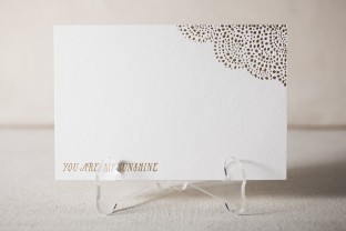 Sunshine foil stamped cards