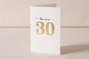 The New 30 letterpress and foil card