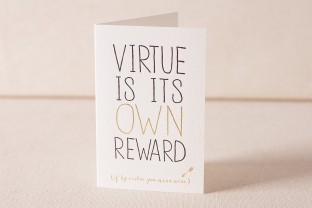 Virtue letterpress and foil card