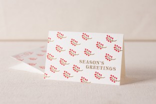 Berries letterpress and foil cards