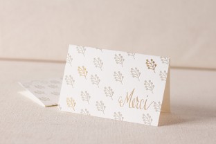 Merci letterpress and foil cards
