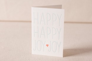 Happy Joy letterpress card