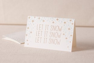 Let It Snow letterpress and foil cards