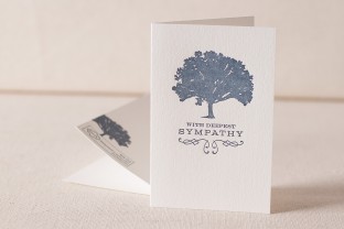 Sympathy Tree letterpress card
