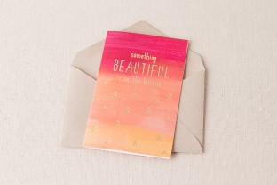 Beautiful Horizon digital and foil card with envelope