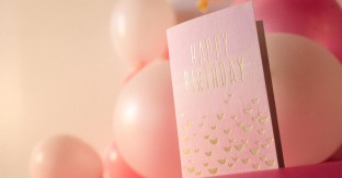 Letterpress and foil stamped cards from Smock