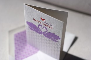 Happy Couple letterpress card