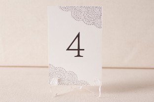 Rainier foil stamped table card