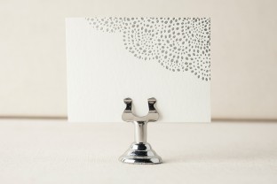 Rainier foil stamped escort cards