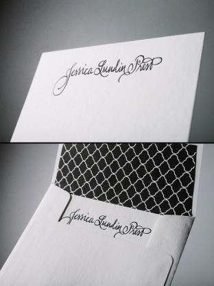 Custom letterpress printed social notes from Smock