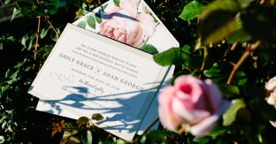 Smock letterpress wedding invitations printed on 3-ply luxury bamboo paper
