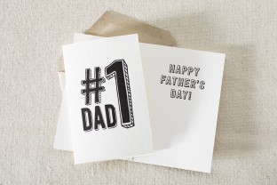 #1 dad letterpress father's day card from Smock