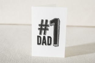 #1 dad letterpress father's day card from Smock