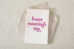 Happy Valentine's Day hot pink foil card from Smock