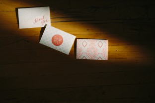 Letterpress thank you notes from Smock